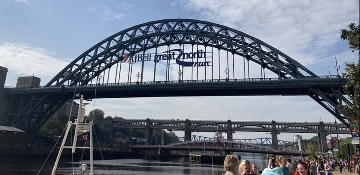 Great North Run bridge view