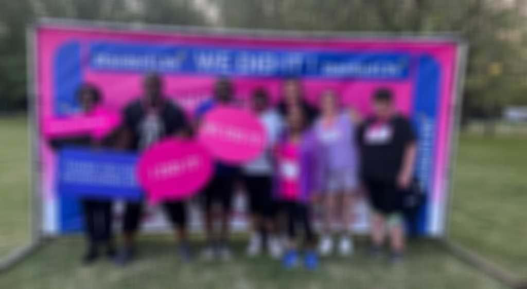 Charlie Degale Race For Life blurred out