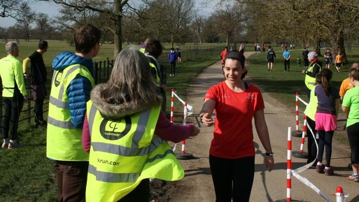 Volunteer at funnel at Wimpole Hall