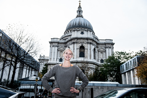 Hannah England City of London Mile launch St Paul's