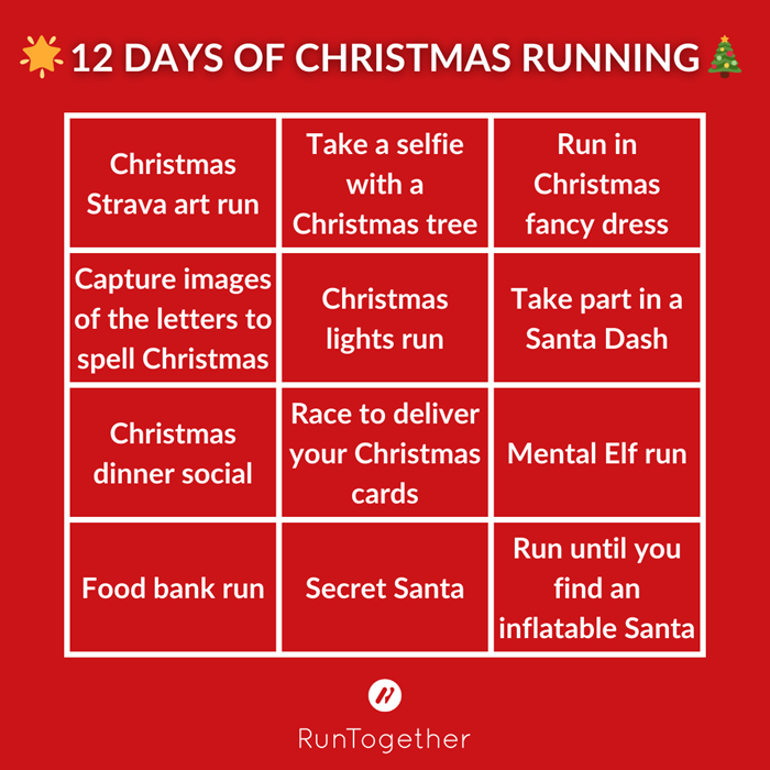 12 days of Christmas running graphic